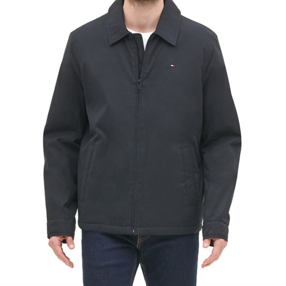 Tommy Hilfiger Men's Classic Front-Zip Filled Micro-Twill Jacket  size:small